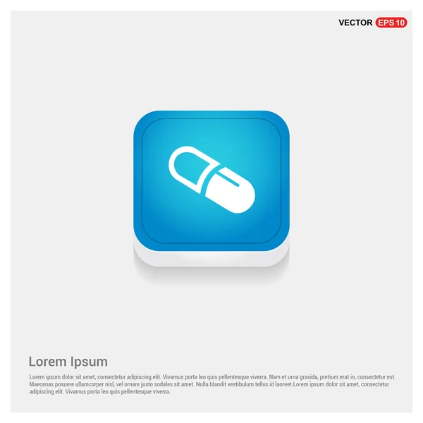 Medische capsule pictogram — Stockvector