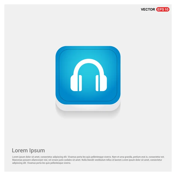 Auriculares icono plano — Vector de stock