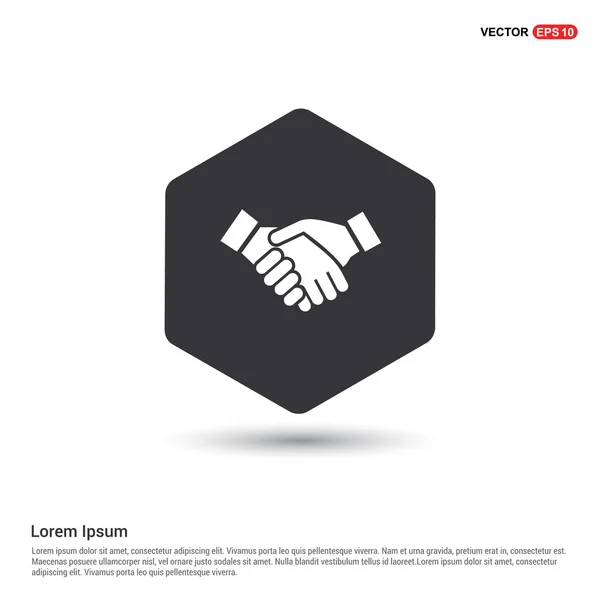 Üzleti kézfogás ikon — Stock Vector