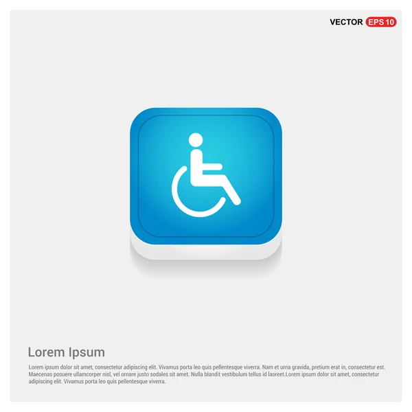 Disabled Handicap person warning sign — Stock Vector