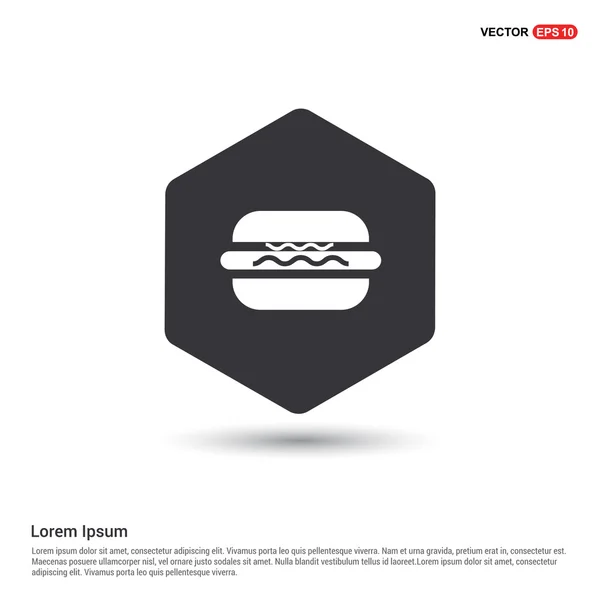 Comida rápida, hamburguesa icono — Vector de stock