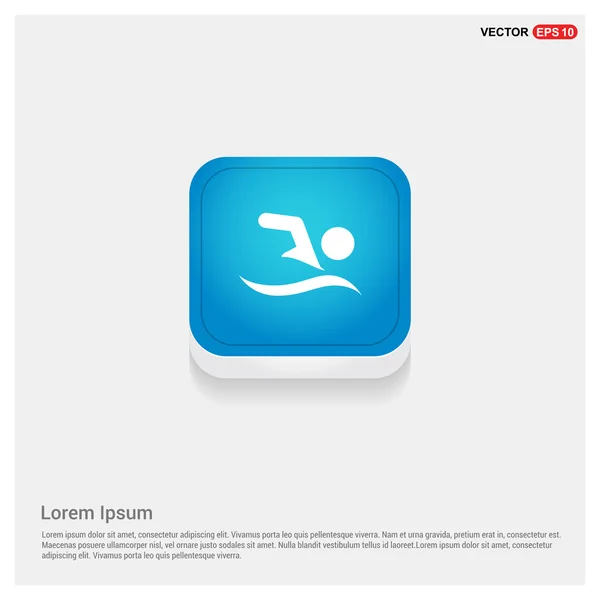 Férfi úszás aláírás ikonra — Stock Vector