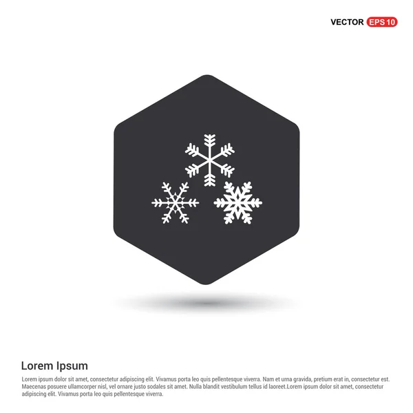 Navidad copos de nieve icono — Vector de stock
