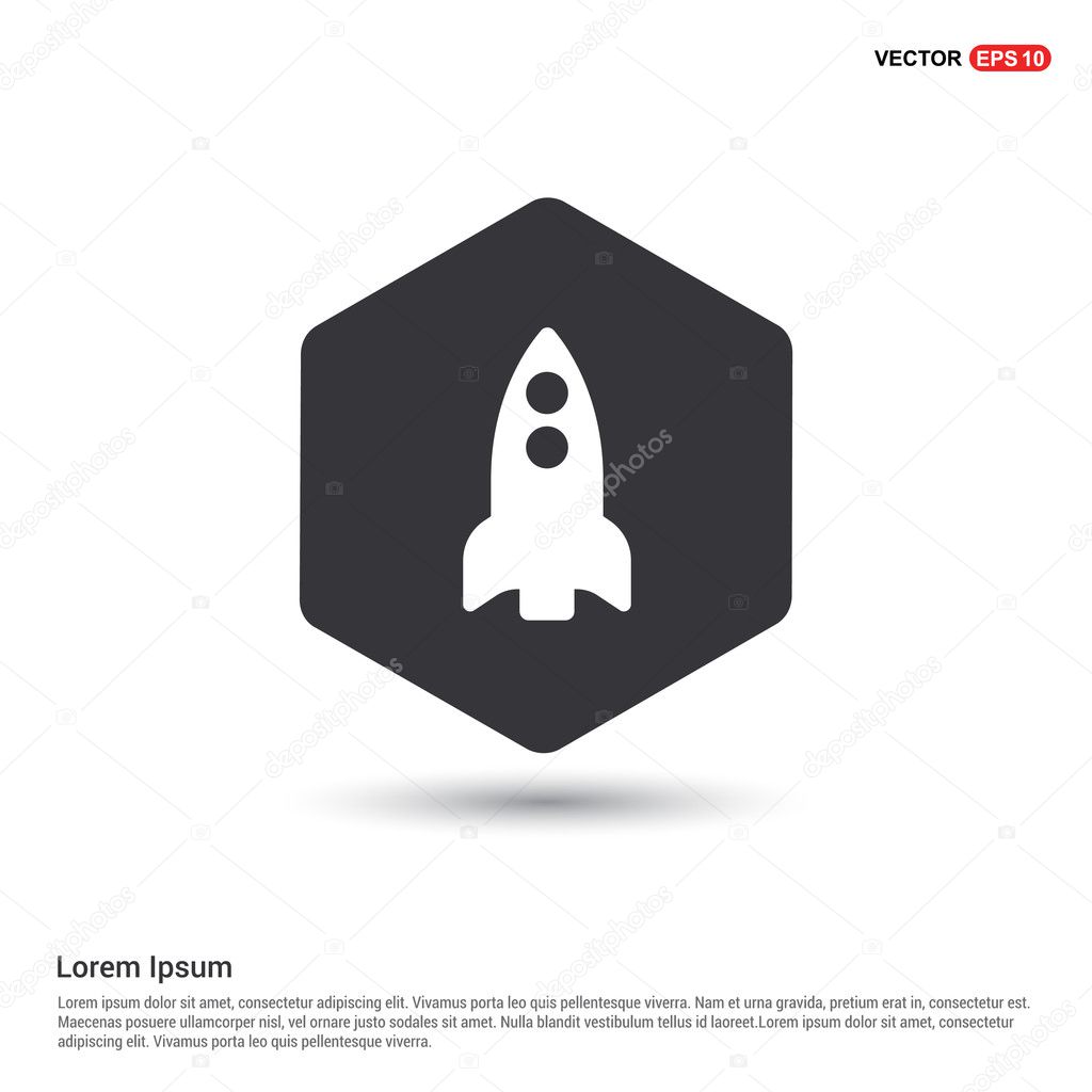 Space rocket, startup icon. vector illustration