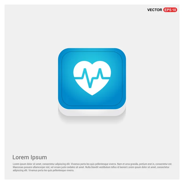 Hart cardiogram icoon — Stockvector