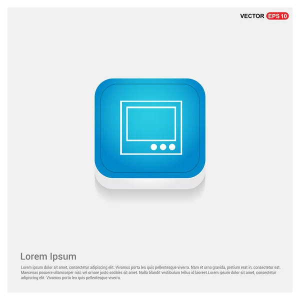 Icône Web bouton TV — Image vectorielle