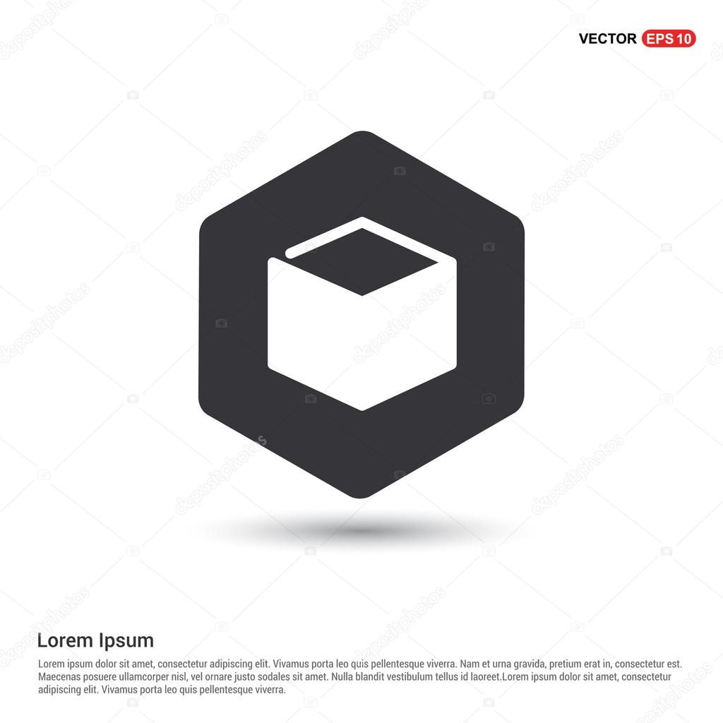 Cube design icon