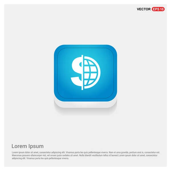 Icône dollar et globe — Image vectorielle