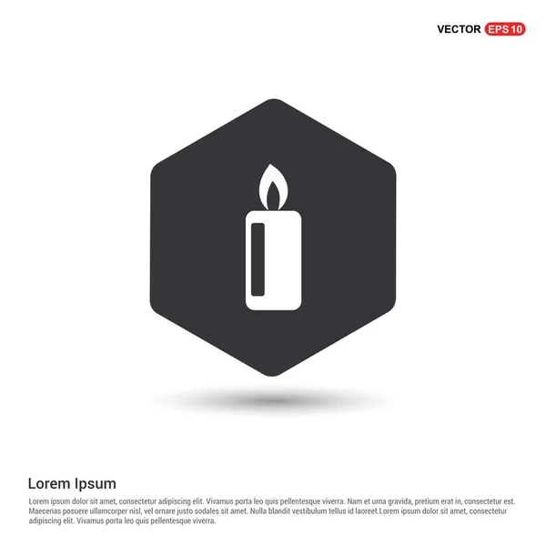 Christmas candle icon — Stock Vector
