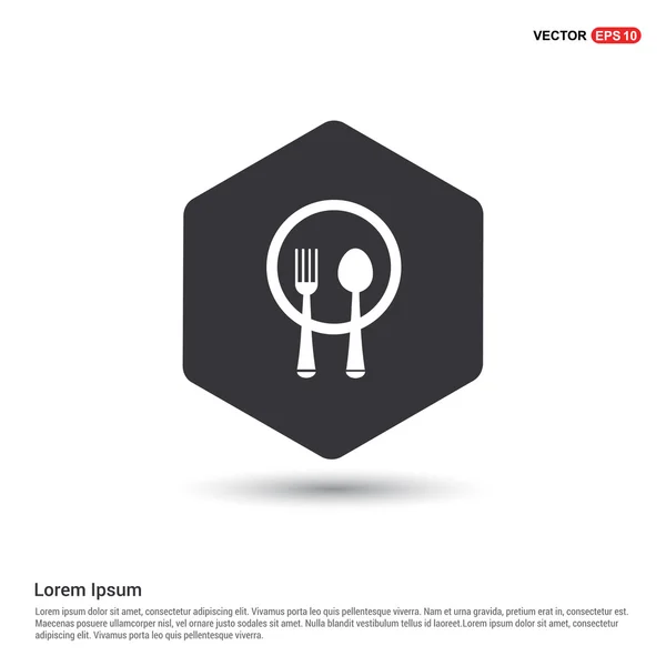 Food menu icon with fork and spoon — Stock Vector
