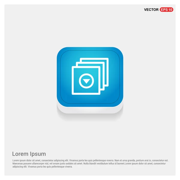 Galería de vídeos icono plano — Vector de stock