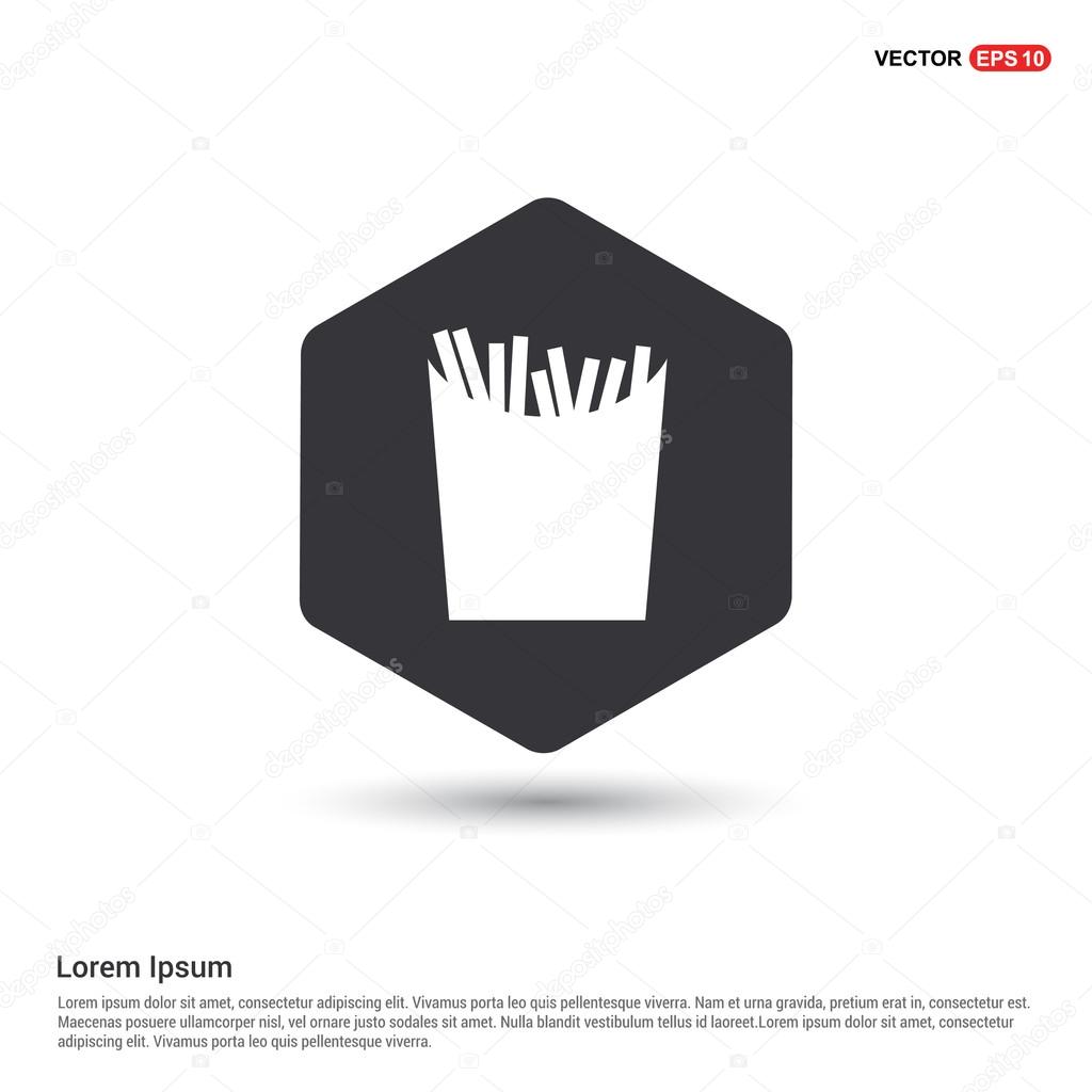 French fries icon. Vector illustration