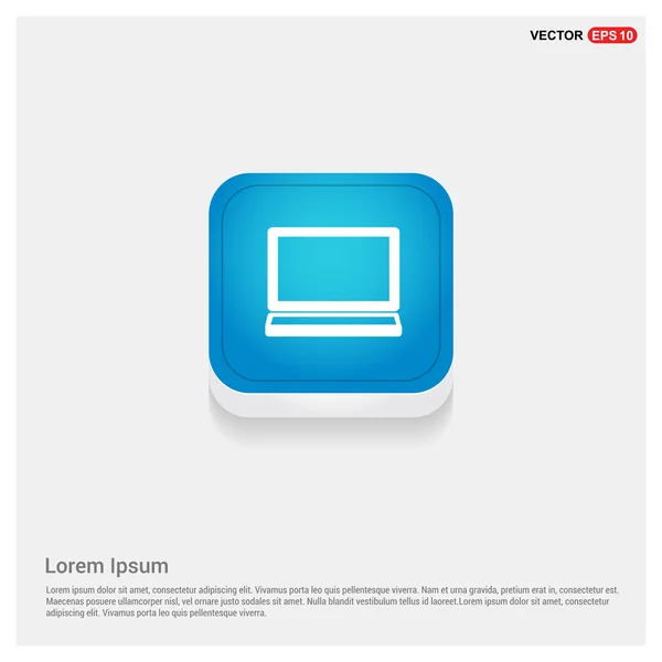 Icône Web bouton ordinateur portable — Image vectorielle