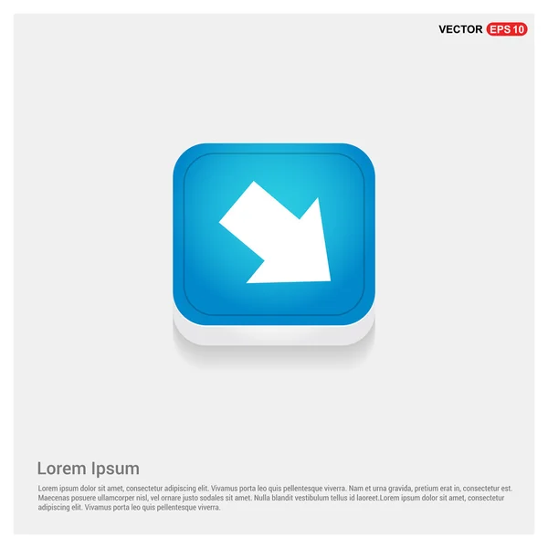 Web bouton flèche bleue — Image vectorielle