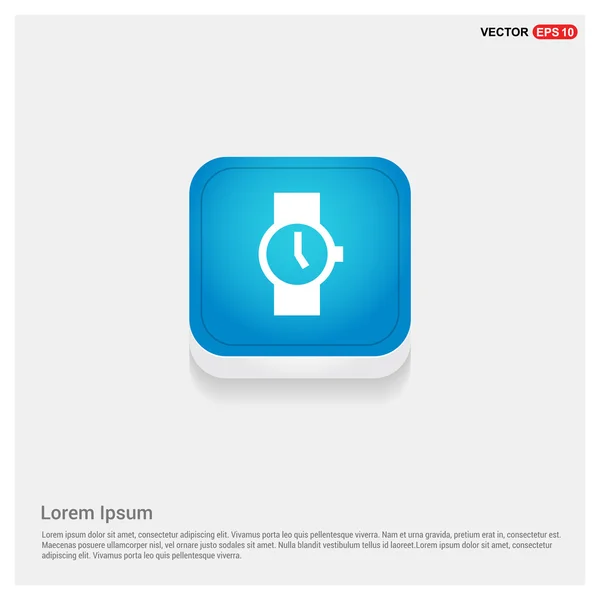 Kék óra gomb — Stock Vector