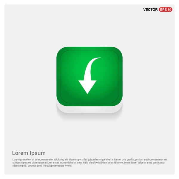 Green down arrow icon — Stock Vector