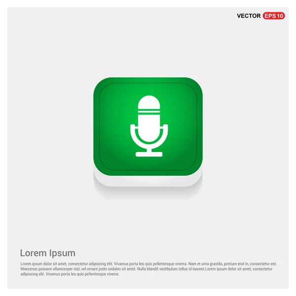 Web icon microphone  button — Stock Vector