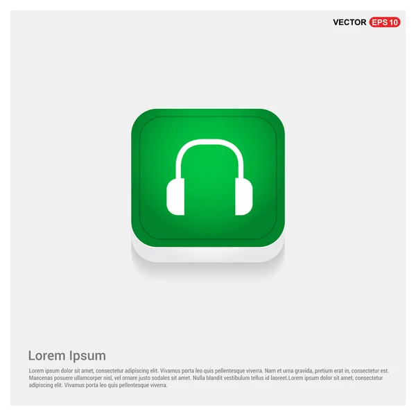 Icono de auriculares de audio — Vector de stock