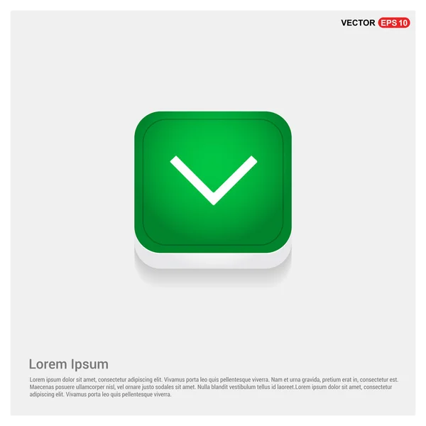 Verde icono de flecha hacia abajo — Vector de stock