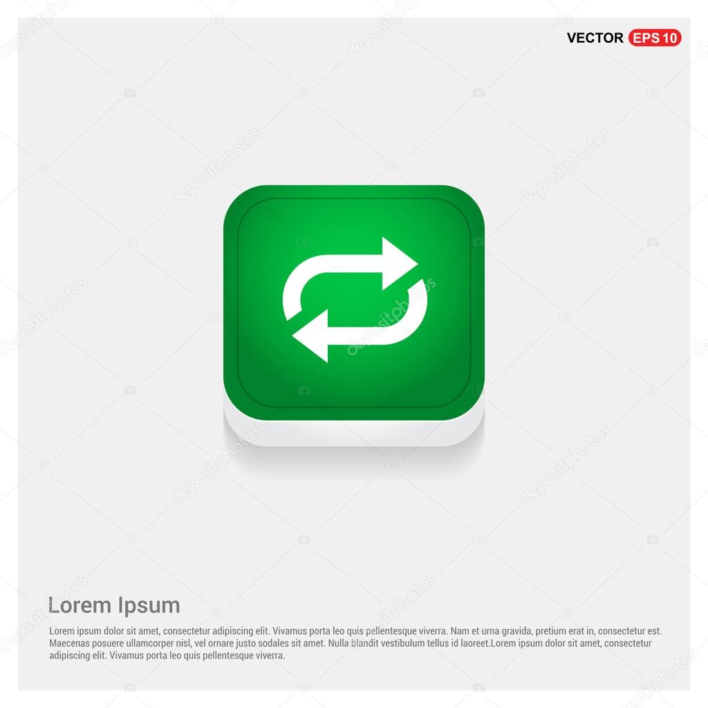 Green reload  button,vector illustration