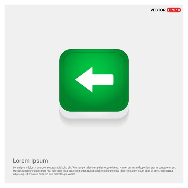 Zöld vissza vagy előző ikon — Stock Vector
