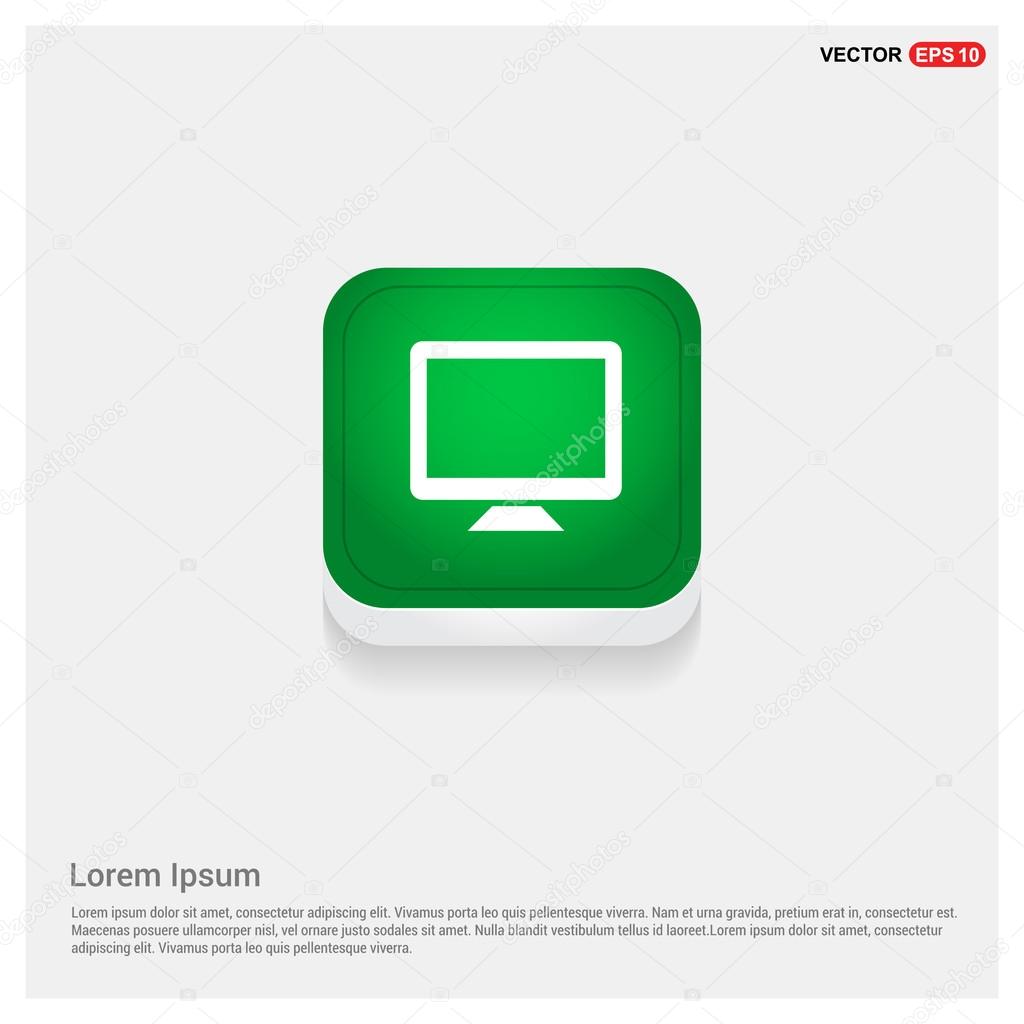 Computer monitor icon. vector illustration