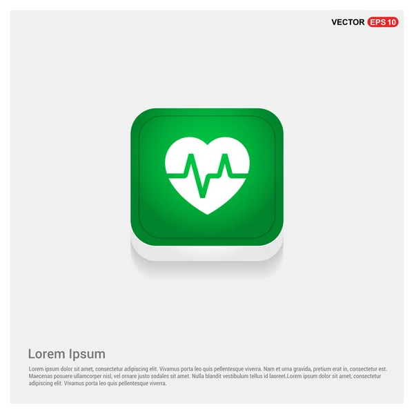 Ikon kardiogram jantung - Stok Vektor