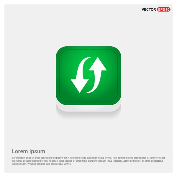 Groene reload knop — Stockvector