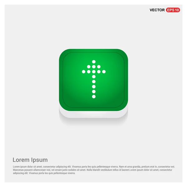 Web zöld nyíl gombra — Stock Vector