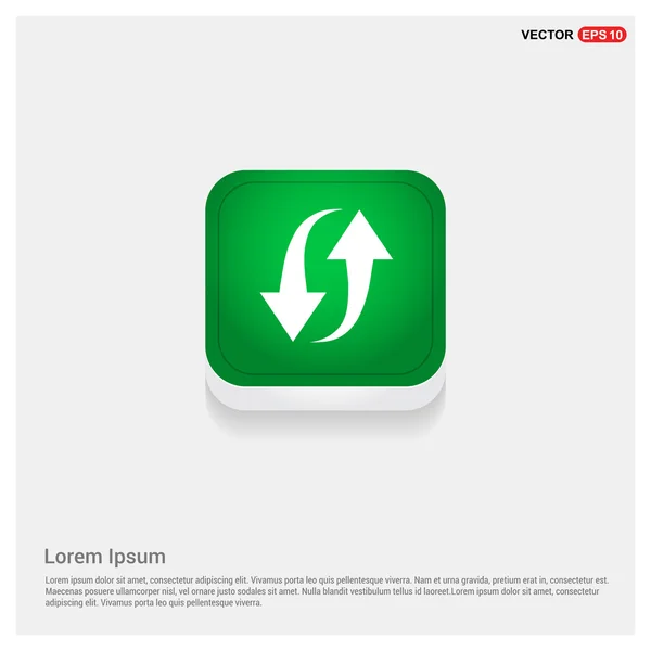 Bouton de recharge vert — Image vectorielle