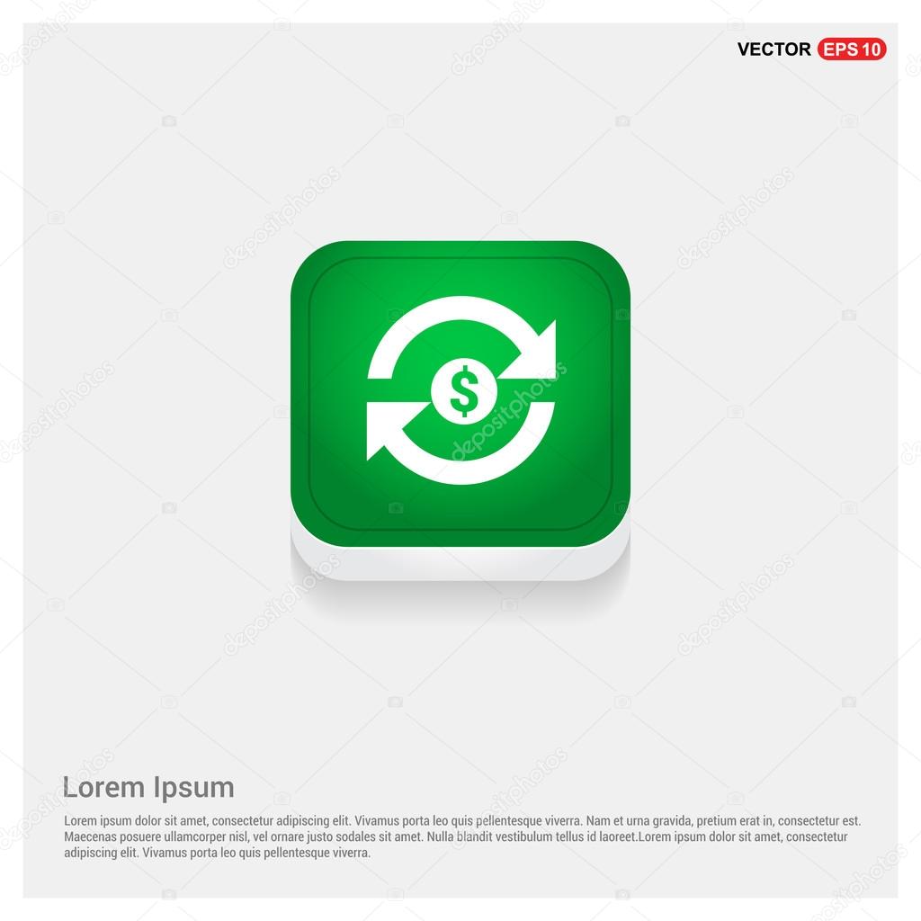 Dollar sign with arrows icon, vector illustration