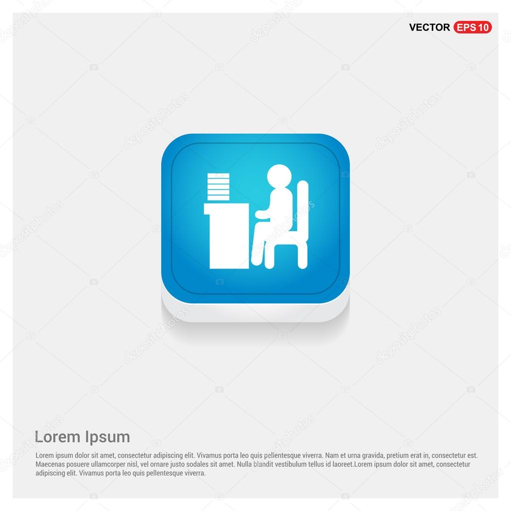 Person Working At Desk Icon Stock Vector C Ibrandify 128501816