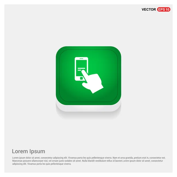 Pantalla táctil icono de signo de teléfono inteligente — Vector de stock