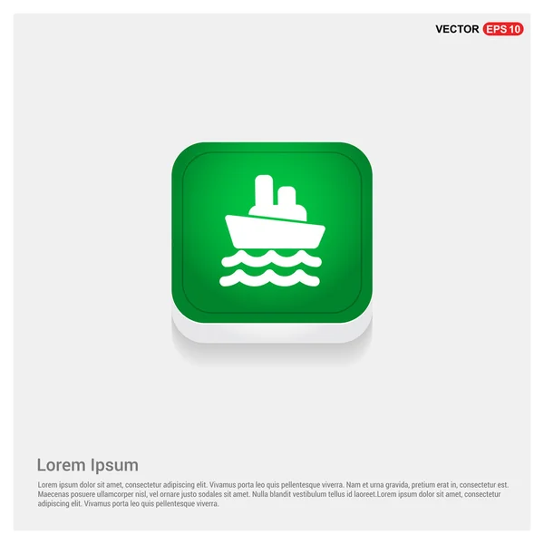 Icono plano del barco — Vector de stock