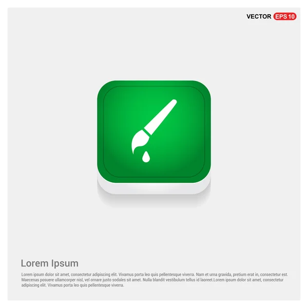 Borstel met verf pictogram — Stockvector