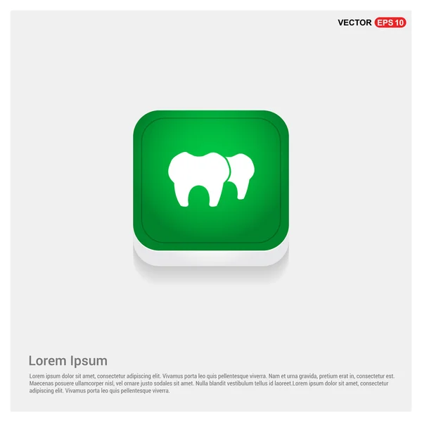 Dientes icono de odontología — Vector de stock