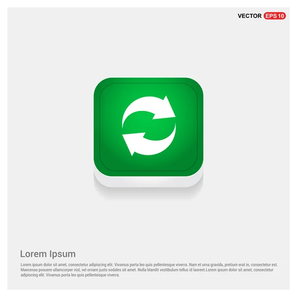 Bouton de recharge vert — Image vectorielle