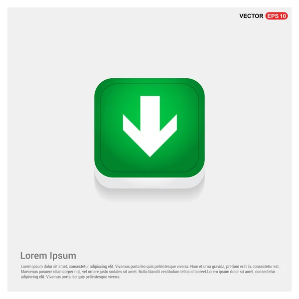 Green down arrow icon — Stock Vector