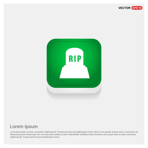 Icono web botón de tumba — Vector de stock