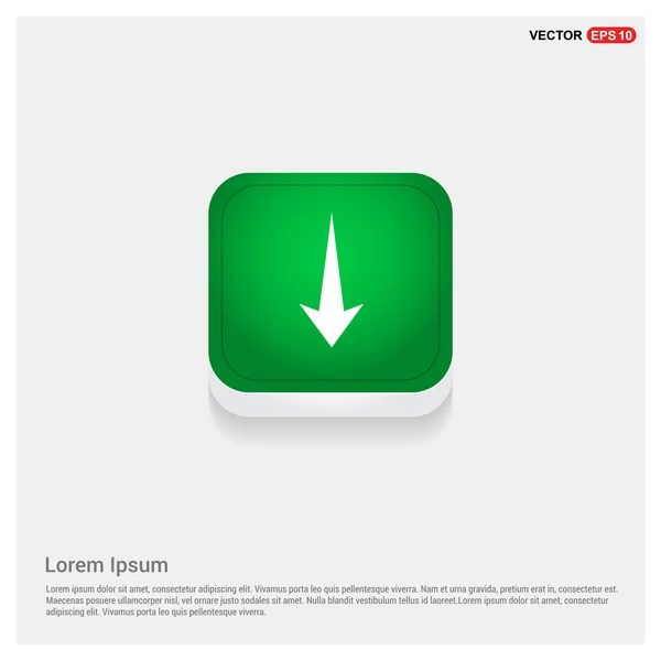 Ícone seta para baixo verde — Vetor de Stock