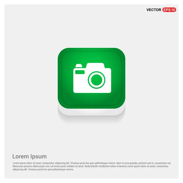 Tombol kamera foto ikon web - Stok Vektor