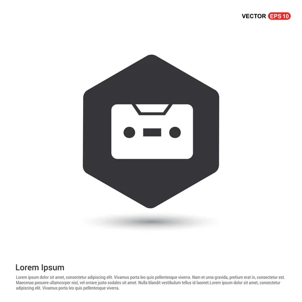 Icono de cinta de música — Vector de stock