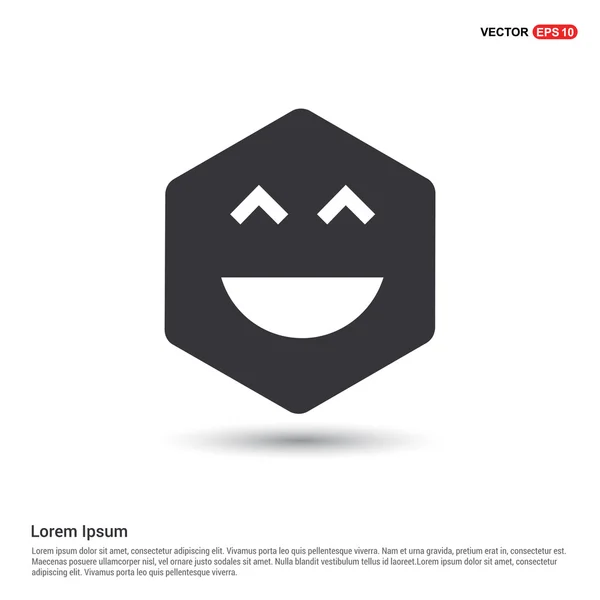 Faccina emoticon sorriso icona — Vettoriale Stock