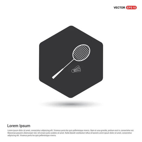 Badminton badmintonbollen och racket ikonen — Stock vektor