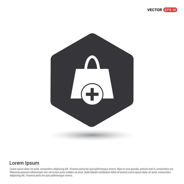 Web button shopping bag icon — Stock Vector