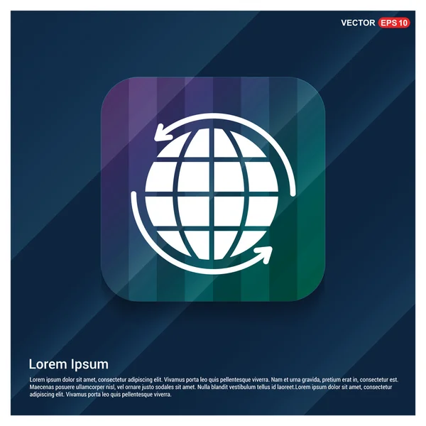 Webes világ földgömb ikon — Stock Vector