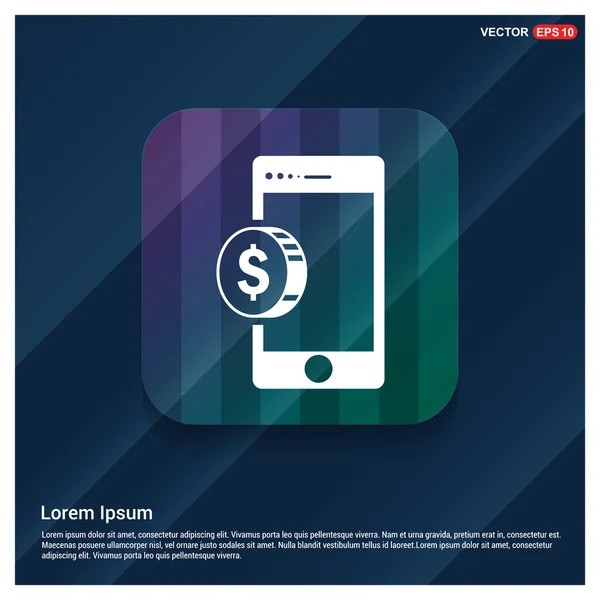 Smartphone met dollar geld pictogram — Stockvector