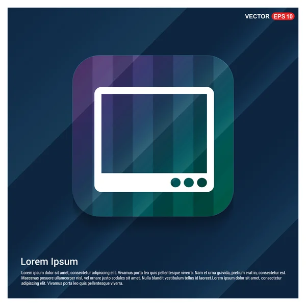 Pulsante TV icona Web — Vettoriale Stock