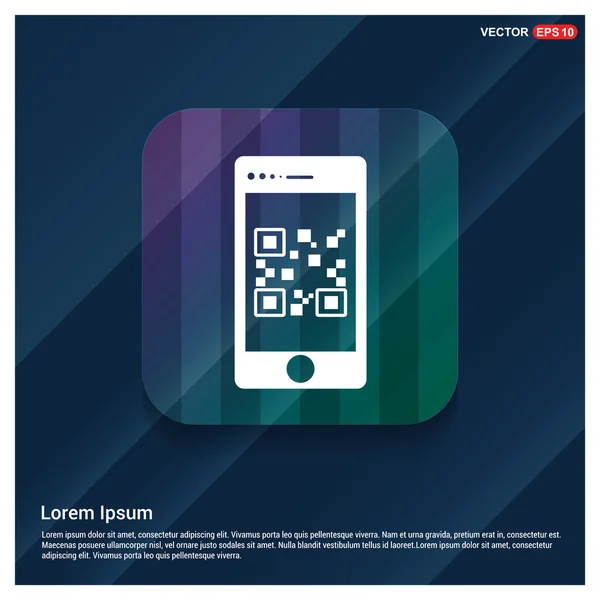 Smartphone con icono de código qr — Archivo Imágenes Vectoriales