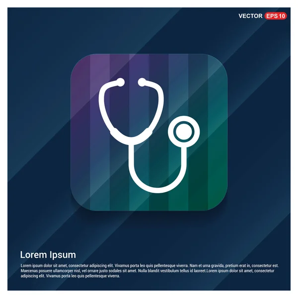 Stethoscope flat icon — Stock Vector